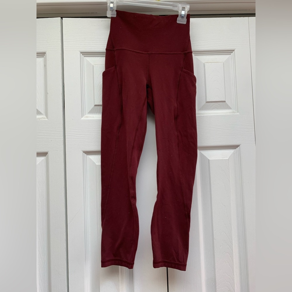 Lululemon Align with pockets 23” red merlot
